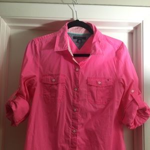 Tommy Hilfiger Neon Pink Button Down